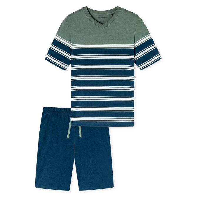 Schiesser Pyjama Court kaki 182604 48/S