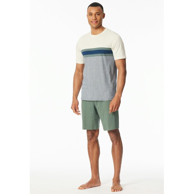 Schiesser Pyjama Short khaki  182607 48/S