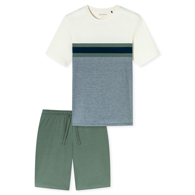 Schiesser Pyjama Short khaki  182607 48/S