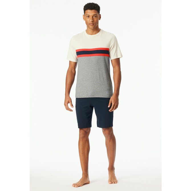 Schiesser Pyjama Short light red  182607 54/XL