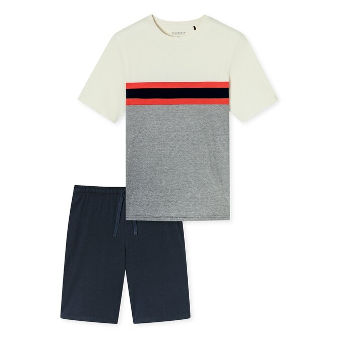 Schiesser Pyjama Short light red  182607 58/3XL