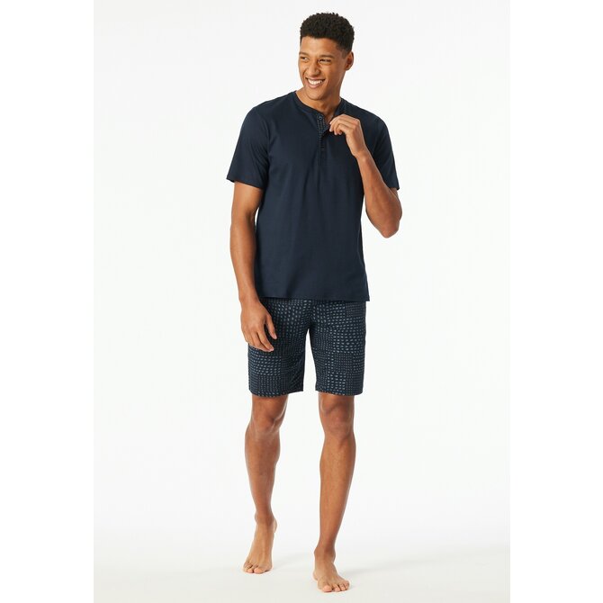 Schiesser Pyjama Short graphite 182613 48/S