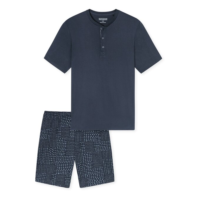 Schiesser Pyjama Short graphite 182613 48/S