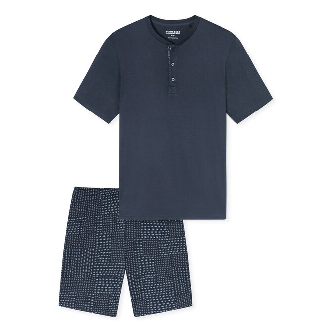 Schiesser Pyjama Short graphite 182613 50/M
