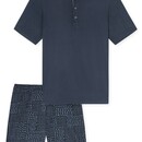 Schiesser Schiesser Pyjama Short graphite 182613 52/L