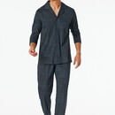 Schiesser Schiesser Pyjama Long  graphite 182656 48/S