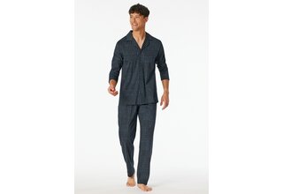 Schiesser Pyjama Long  graphite 182656 52/L