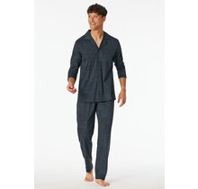 Schiesser Pyjama Long graphite 182656 54/XL