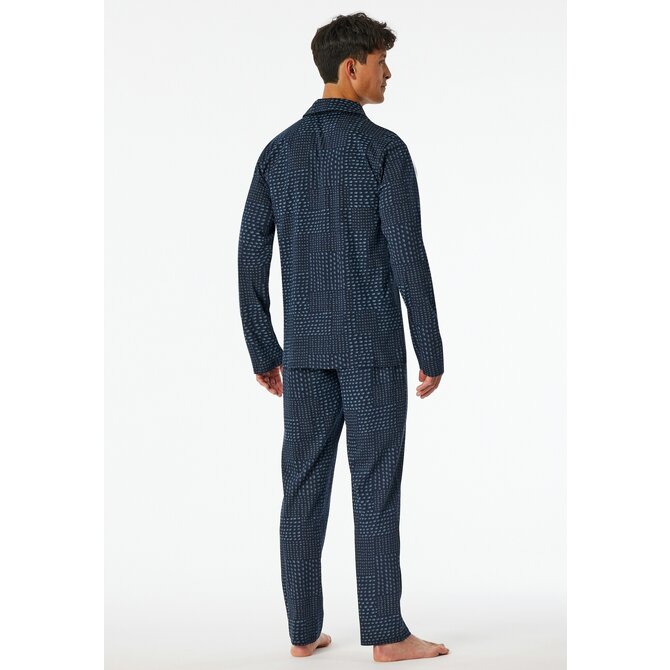 Schiesser Pyjama Long  graphite 182656 58/3XL