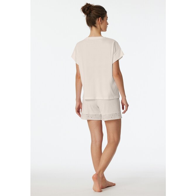 Schiesser Pyjama Short off-white  182536 38/M