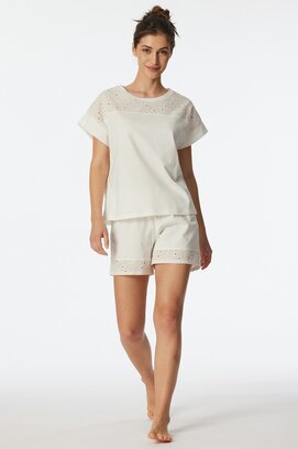 Schiesser Pyjama Court blanc cassé 182536 42/XL