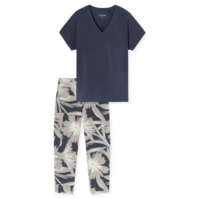 Pyjama Schiesser 3/4 graphite 182540 44/XXL