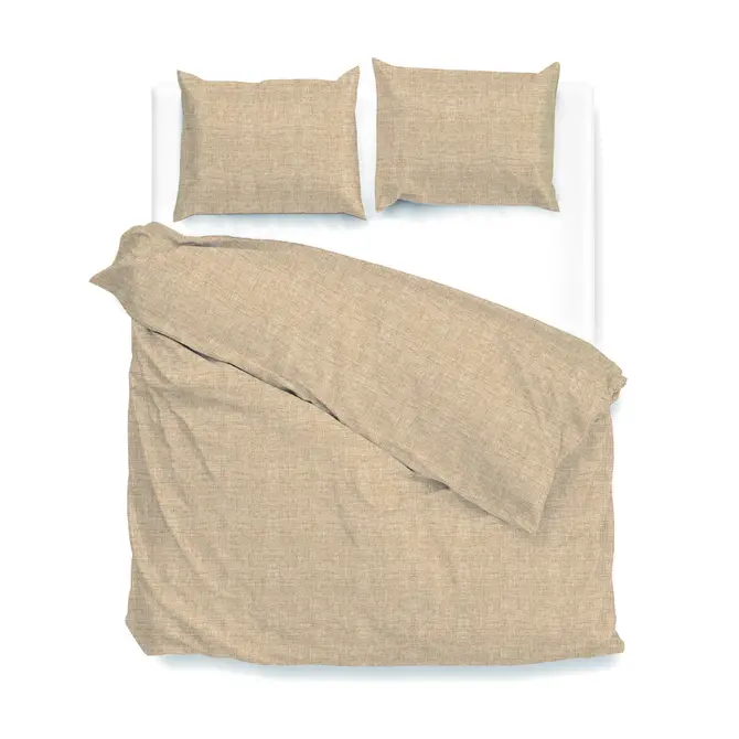 Zo! Home Lino Housse de Couette 200x200/220 Tan Brown