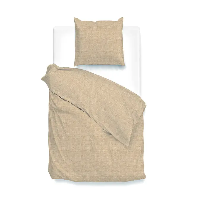 Zo! Home Lino Housse de Couette 200x200/220 Tan Brown