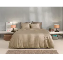 Zo! Home Lino Dekbedovertrek 240x200/220 Tan Brown