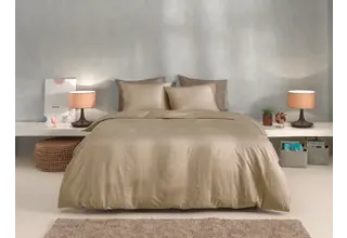 Zo! Home Lino Housse de Couette 240x200/220 Tan Brown