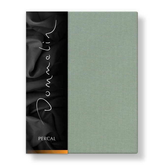 Drap-housse Dommelin Uni Percale 200TC 551 Vert Sapin 120x200/30