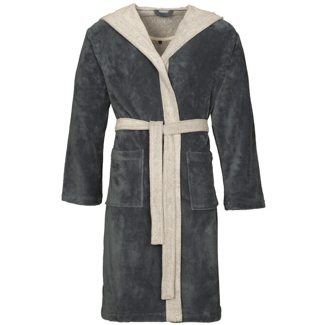 Vossen Peignoir Poppy flanell/light grey S