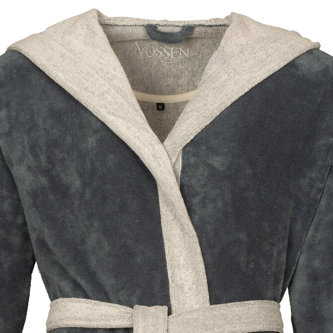 Vossen Peignoir Poppy flanell/light grey S