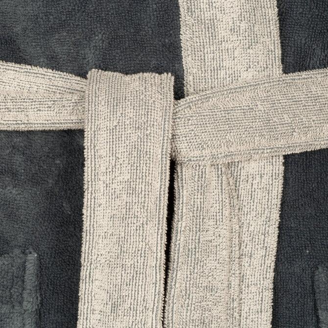 Vossen Peignoir Poppy flanell/light grey S