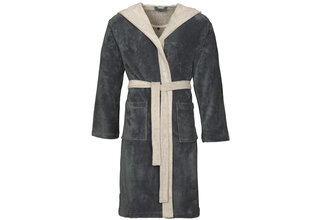 Vossen Badjas Poppy flanell/light grey  M