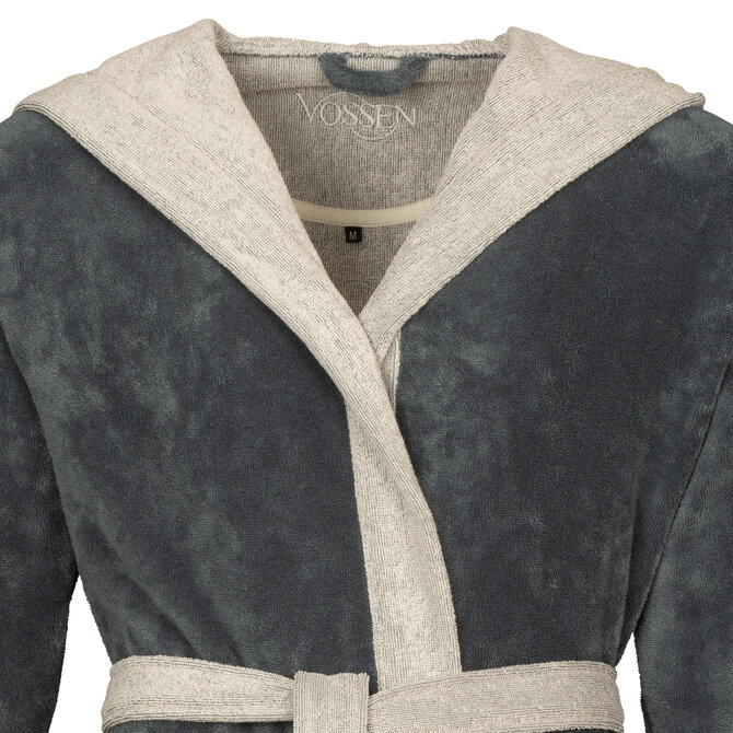 Vossen Peignoir Poppy flanelle/gris clair M