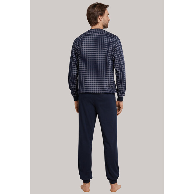 Pyjama Schiesser 159618 homme bleu foncé 50/M