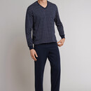 Schiesser Schiesser Pyjama 159618 heren donkerblauw  54/XL