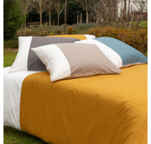 Dommelin housse de couette Palermo Percal 400TC écru-basalte 260x200/220