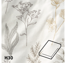 Housse de couette Dommelin Erbe Satin 400TC Écru-Écru 140x200/220