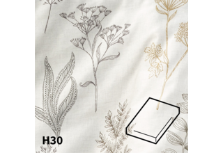 Housse de couette Dommelin Erbe Satin 400TC Écru-Écru 240x200/220