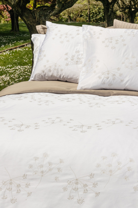 Housse de couette Dommelin Calma Satin 300TC Blanc 140x200/220