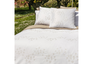 Housse de couette Dommelin Calma Satin 300TC Blanc 140x200/220