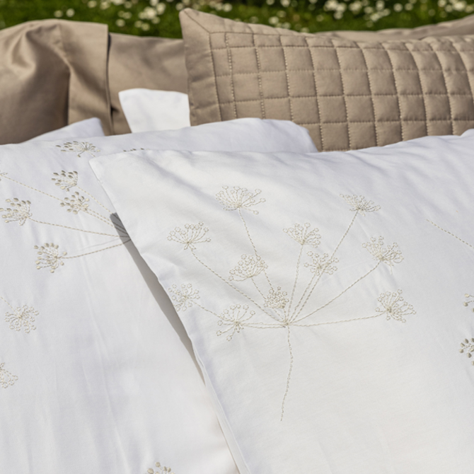 Housse de couette Dommelin Calma Satin 300TC Blanc 140x200/220