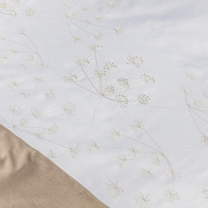 Housse de couette Dommelin Calma Satin 300TC Blanc 140x200/220