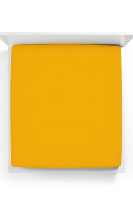 Bella Donna Drap-housse Jersey Une personne 90x190-100x220 cm Curry-0547