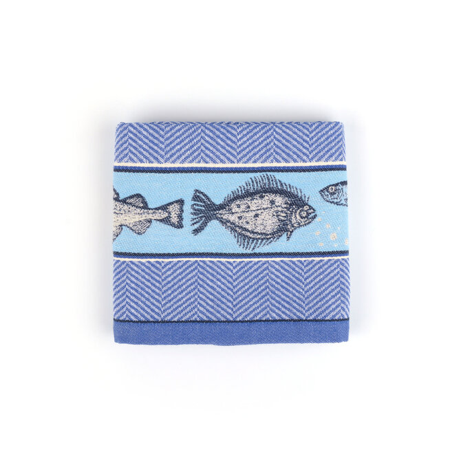 Bunzlau Castle torchon Fish bleu royal