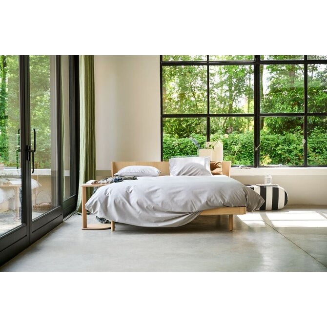 Auping Pearl Grey Satin dekbedovertrek 200x200/220 Grey