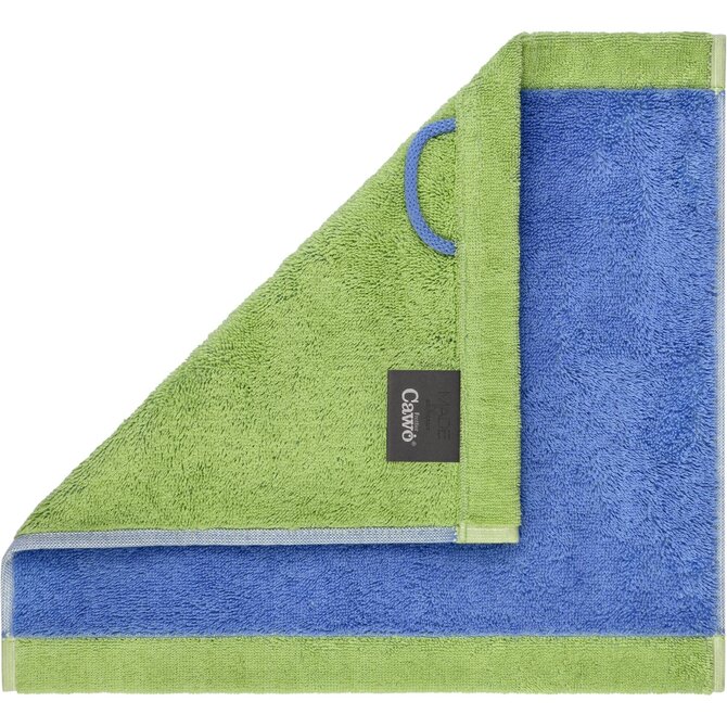 Cawo Lifestyle Splash Doubleface 7071 Washandje 16x22 capri/pistazie