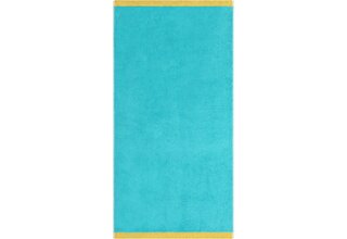 Cawo Lifestyle Splash Doubleface 7071 Serviette de douche 70x140 turquoise/abricot