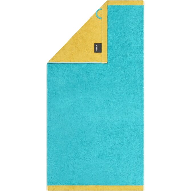 Cawo Lifestyle Splash Doubleface 7071 Serviette de bain 70x140 turquoise/abricot