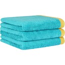 Cawö Cawo Lifestyle Splash Doubleface 7071 Douchelaken 70x140 türkis/apricot