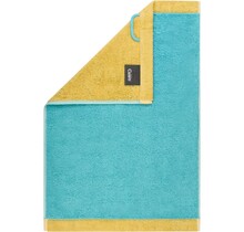 Cawo Lifestyle Splash Doubleface 7071 Gastendoekje 30x50 türkis/apricot