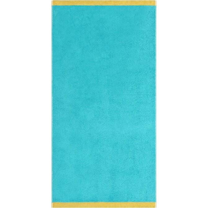 Cawo Lifestyle Splash Doubleface 7071 Serviette Invité 30x50 turquoise/abricot