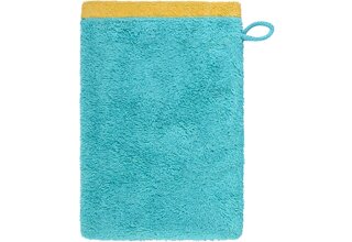 Cawo Lifestyle Splash Doubleface 7071 Washandje 16x22 türkis/apricot