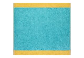 Cawo Lifestyle Splash Doubleface 7071 Gezichtsdoekje 30x30 türkis/apricot