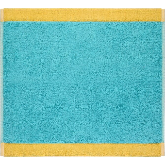 Cawo Lifestyle Splash Doubleface 7071 Gant de toilette 30x30 turquoise/abricot