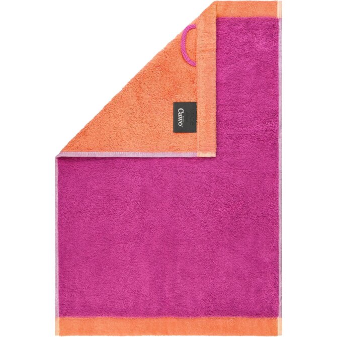 Cawo Lifestyle Splash Doubleface 7071 Serviette invité 30x50 rose/mandarine
