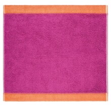 Cawo Lifestyle Splash Doubleface 7071 Gezichtsdoekje 30x30 pink/mandarine