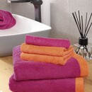 Cawö Cawo Lifestyle Splash Doubleface 7071 Gezichtsdoekje 30x30 pink/mandarine